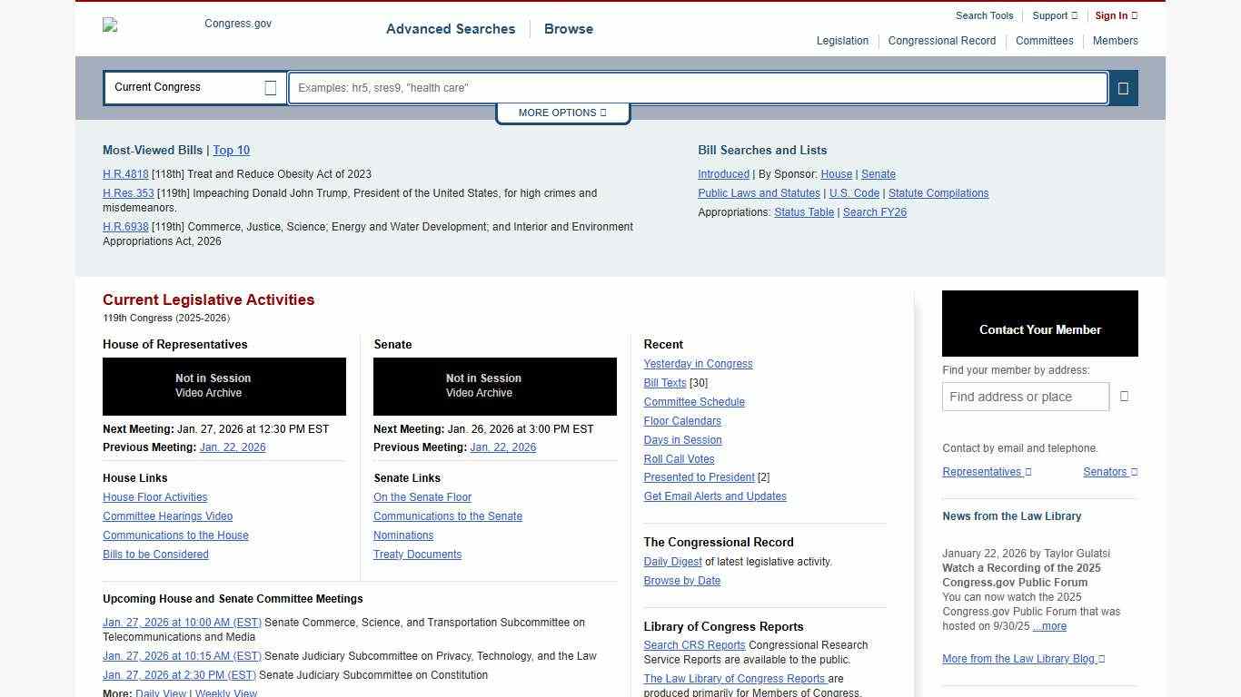 Congress.gov Library of Congress